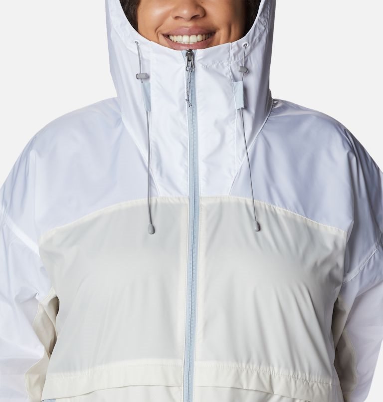 Columbia Alpine Chill Windbreaker Jakke Dame Hvite | Plus Size 63589R